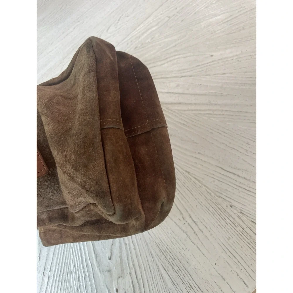 Vtg Hunting Brown Leather Skeet Bag Shotgun Shell Holder Belt Mount Pouch